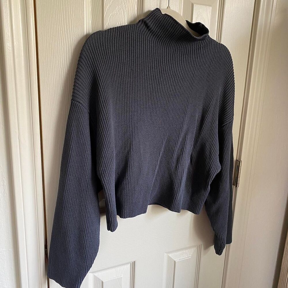 Zara Women's Grey and Navy Jumper